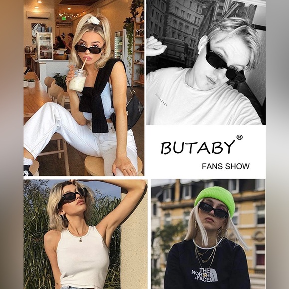 NWOT black retro sunglasses - Picture 4 of 4